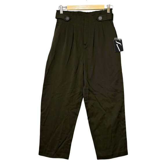 Simply Vera Vera Wang Pants - Simply Vera Wang Womens High Rise Capri Pleated Pants Size XS Olive Green Preppy